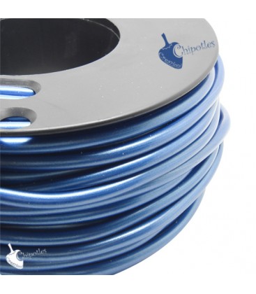 Cordoncino PVC 4 mm Forato Colore Blu Metallizzato (1 metro)