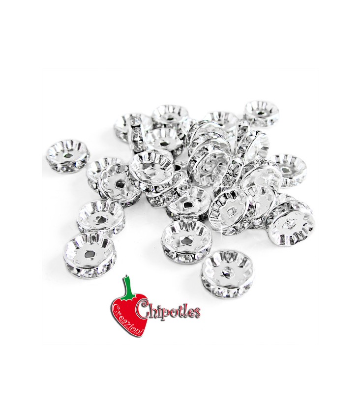 Rondelle Distanziatori 6x2 mm (foro 1,8 mm) Argento Antico