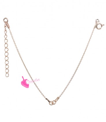 Base Bracciale per Ciondolo o Connettore Lunghezza 20 cm Argento 925 Placcato Oro Rosa