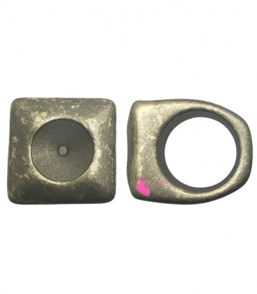 Anello in Resina per Rivoli Swarovski 12 mm colore Oro Metallizzato