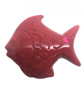 Perle Pesce Resina 50x42 mm colore Rosso