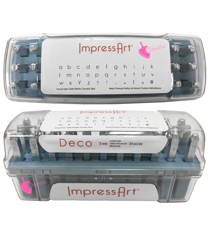 ImpressArt® Typewriter™ Lowercase Letter Stamps, 3mm