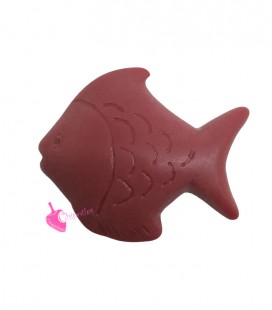 Perla Pesce Resina 50x42 mm colore Rosso Satinato