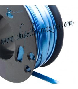 Fettuccia PVC 7 mm Blu Metallizzato - Indicolite (1 metro)