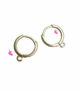 Cerchietti Scattino per Orecchini 12 mm Oro Opaco (1 paio)